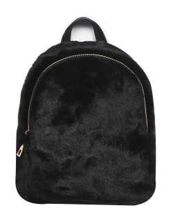 Faux Fur Backpack BA320001 BLACK
